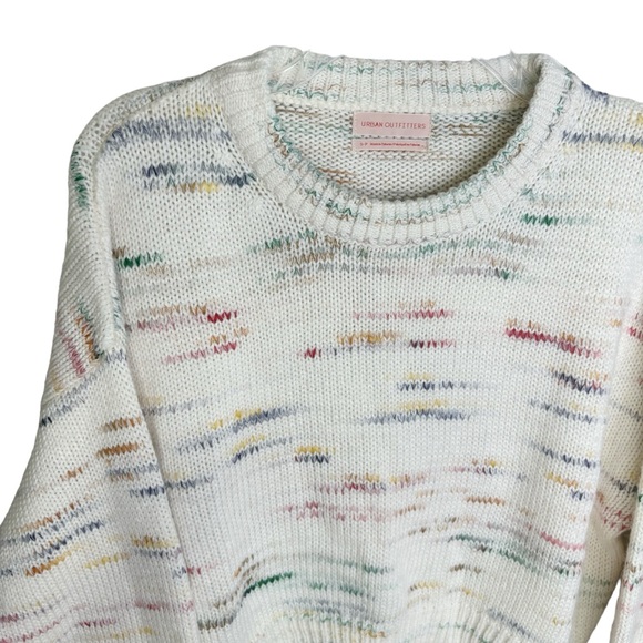 Urban Outfitters Wool Sweater, Small, Ivory Cropped, Chunky Knit - Picture 2 of 11